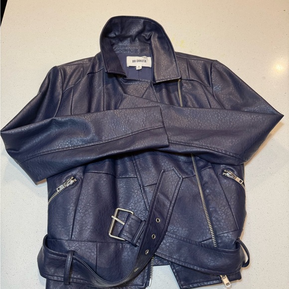 BB Dakota Jackets & Blazers - BB Dakota Navy Bomber Jacket